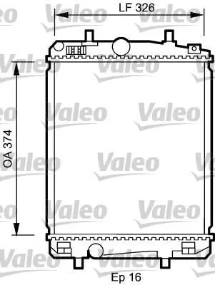 TOYOTA радіатор охолодження Aygo,Citroen C1,Peugeot 1.4HDI 05- VALEO 735070 (фото 1)