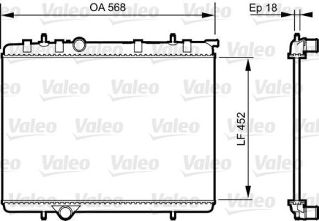 CITROEN Радіатор охолодження BERLINGO 1.6 VALEO 735090