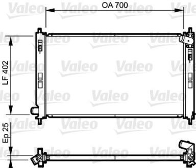 Радіатор системи охолодження VALEO 735200