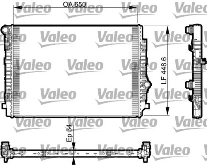 Радіатор охолодження двигуна VALEO 735549