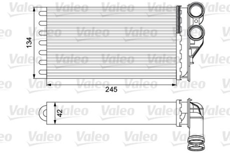 CITROEN Радіатор опалення C4 I, Peugeot 307 VALEO 811503