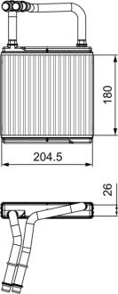 Радіатор (теплообмінник) опалення салону VALEO 811526