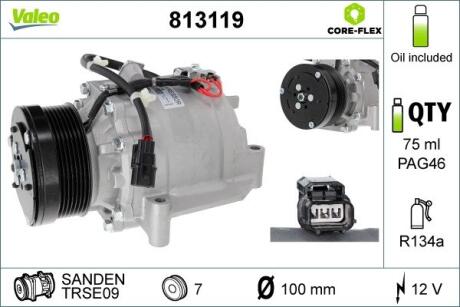 Компресор кондиціонера VALEO 813119