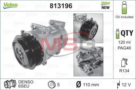 Компресор кондиціонера VALEO 813196