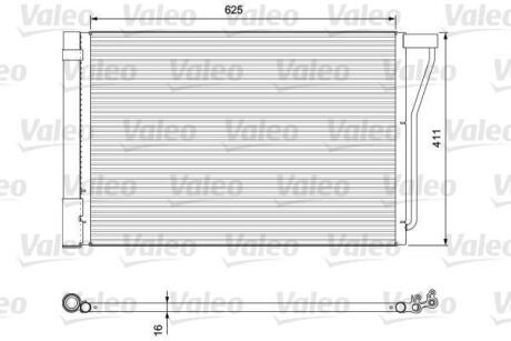 Радіатор кондиціонера VALEO 814388