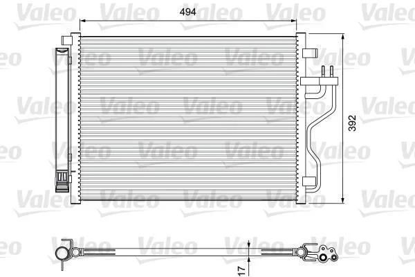 Радіатор кондиціонера VALEO 814396 (фото 1)