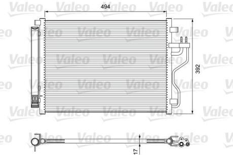 Радіатор кондиціонера VALEO 814396