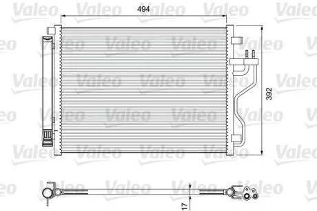 Радіатор кондиціонера VALEO 814396