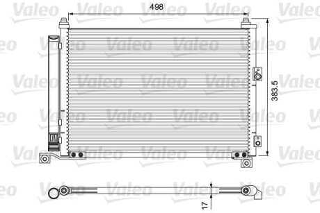 Радіатор кондиціонера (з осушувачем) FORD RANGER MAZDA B-SERIE, BT-50 2.2-3.0D 06.99- VALEO 814403
