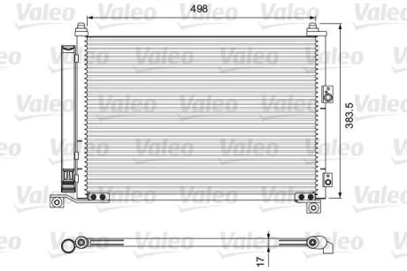 Радіатор кондиціонера (з осушувачем) FORD RANGER MAZDA B-SERIE, BT-50 2.2-3.0D 06.99- VALEO 814403