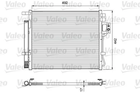 KIA Радіатор кондиціонера (конденсатор) з осушувачем Sorento II 09- VALEO 814404