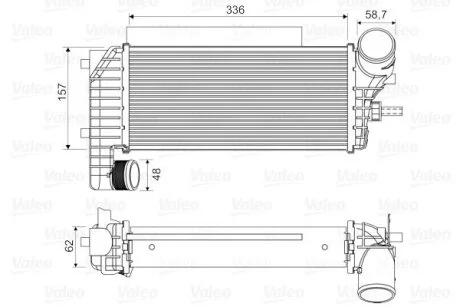 FORD Інтеркулер C-MAX II 1.5, 1.6 10-, FOCUS III 1.5, 1.6 10- VALEO 818604