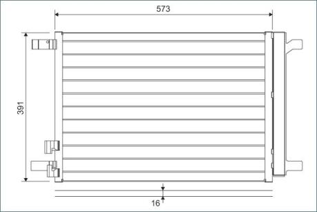 Конденсатор, система кондиціонування повітря VALEO 822635