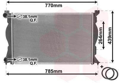 Радіатор охолодження двигуна AUDI A6 04 >11 (Van Wezel) VAN WEZEL 03002233 (фото 1)