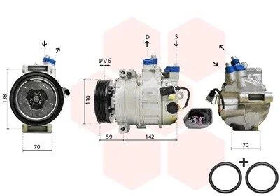 Компресор кондиціонера VAN WEZEL 0300K029