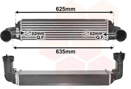 Інтеркулер BMW 3 E46 98>05 (вир-во Van Wezel) VAN WEZEL 06004280