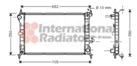 Радіатор охолодження FORD FOCUS 10/98 > 11/04 (вир-во Van Wezel) VAN WEZEL 18002265