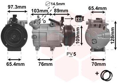 Компресор кондиціонера VAN WEZEL 1800K391
