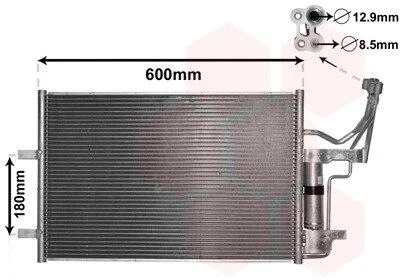 Радіатор кондиціонера VAN WEZEL 27005184