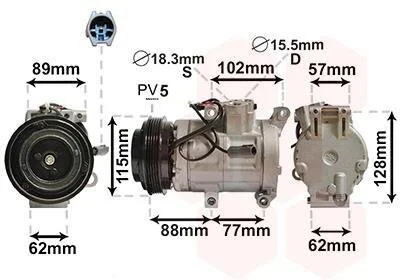 Компресор кондиціонера MAZDA 3 06/09 > 13 VAN WEZEL 2700K276