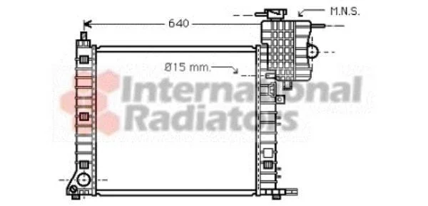 Радіатор, система охолодження двигуна VAN WEZEL 30002264 (фото 1)