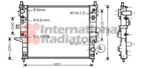 Радіатор охолодження MERCEDES ML-CLASS W163 (98-) VAN WEZEL 30002271