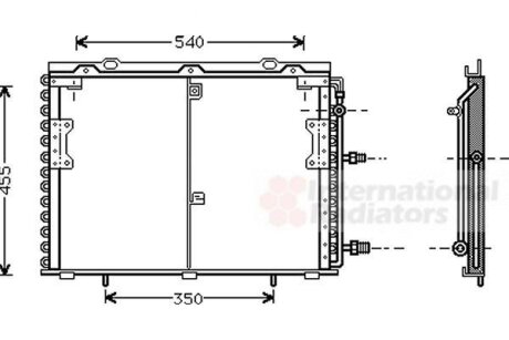 Радіатор кондиціонера MERCEDES S-CLASS W 140 (91-) VAN WEZEL 30005221