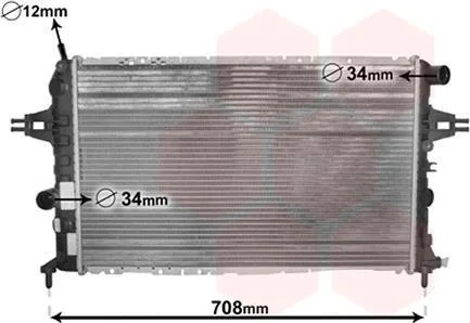 Радіатор охолодження двигуна ASTRAG 1.7 TD / 2.0 DTi MT VAN WEZEL 37002252