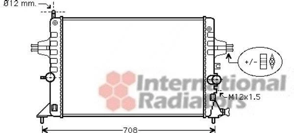 Радіатор, система охолодження двигуна VAN WEZEL 37002440 (фото 1)