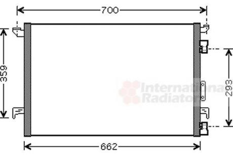 Радіатор кондиціонера VAN WEZEL 37005333
