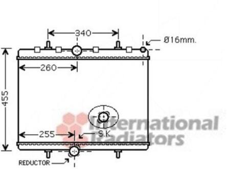 Радіатор C8/807/JUMPY/EXP D MT 06- VAN WEZEL 40002314