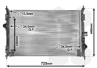 Радіатор, система охолодження двигуна VAN WEZEL 40002386