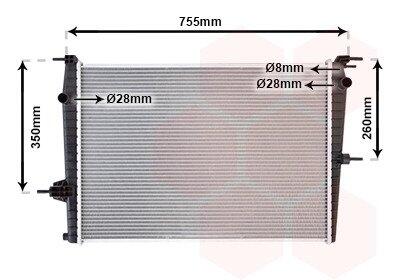 Радіатор, система охолодження двигуна VAN WEZEL 43002458