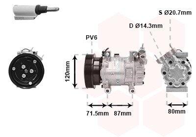 Компресор кондиціонера VAN WEZEL 4300K281
