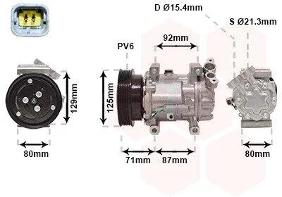 Компресор кондиціонера VAN WEZEL 4300K401