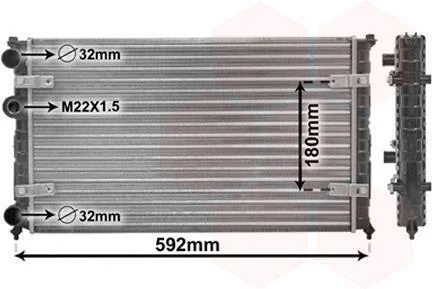 Радіатор охолодження двигуна AROSA/INCA/IBIZA2/VW POLO (Van Wezel) VAN WEZEL 49002023 (фото 1)