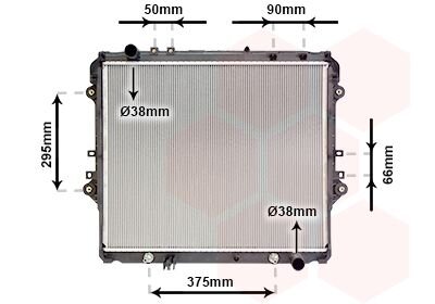 Радіатор охолодження TOYOTA HI-LUX 16+ VAN WEZEL 54002757