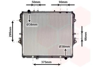 Радіатор охолодження TOYOTA HI-LUX 16+ (вир-во Van Wezel) VAN WEZEL 54002757