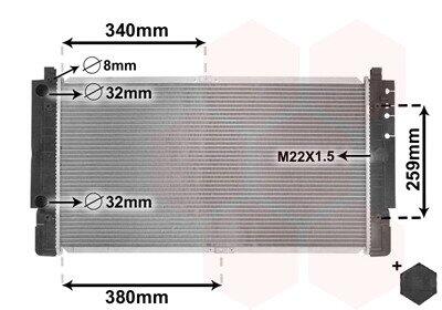 Радіатор, система охолодження двигуна VAN WEZEL 58002149
