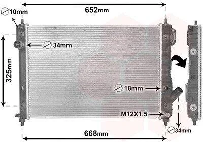 Радіатор, система охолодження двигуна VAN WEZEL 81002087