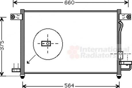 Радіатор кондиціонеру AVEO/KALOS 1,5i MT 02-08 VAN WEZEL 81005049