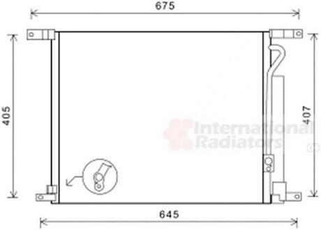 Радіатор кондиціонера CHEVROLET AVEO (T250, T255) (05-) 1.4 VAN WEZEL 81005139