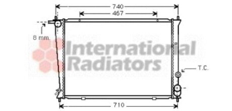 Радіатор охолодження H200/SATELLITE 25D 98-02 VAN WEZEL 82002049