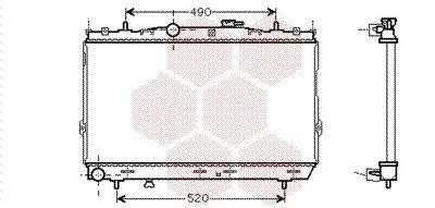 Радіатор, система охолодження двигуна VAN WEZEL 82002185 (фото 1)