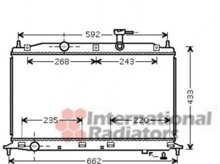 Радіатор, система охолодження двигуна VAN WEZEL 82002188