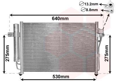 Радіатор кондиціонера VAN WEZEL 82005087
