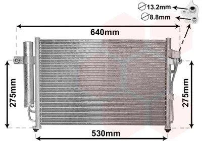 Радіатор кондиціонера VAN WEZEL 82005087