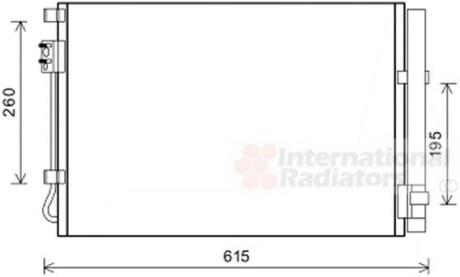 Радіатор кондиціонера VAN WEZEL 82005269