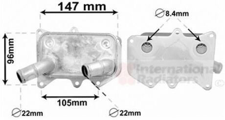 Радіатор масляний iX35/SantaF/Sorento 09- VAN WEZEL 83003215