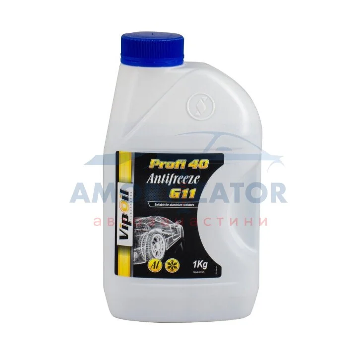 Антифриз VipOil G11 Profi 40 (синій), 1кг х8 VIPOIL 701398 (фото 1)